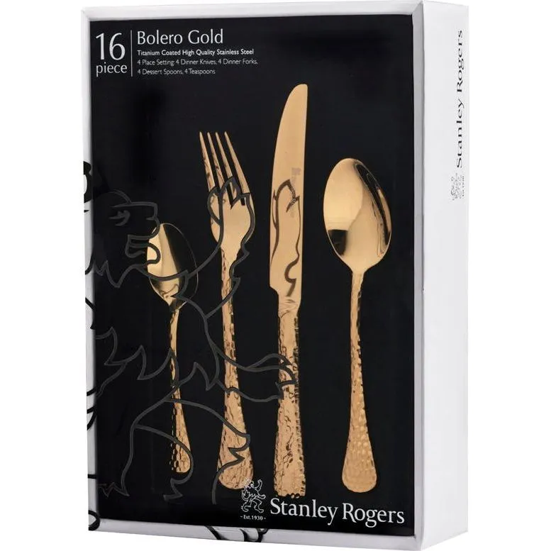 Stanley Rogers Bolero Gold 16pc Cutlery Set