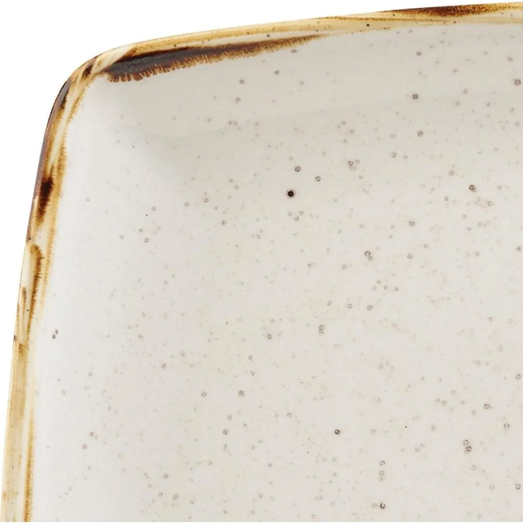 Stonecast Barley White Deep Square Plate