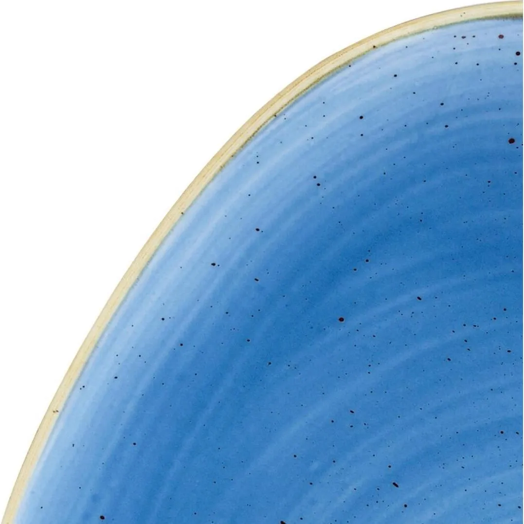Stonecast Cornflower Blue Triangular Plate