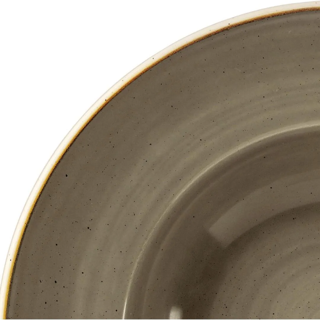 Stonecast Peppercorn Grey Round Bowl - Wide Rim