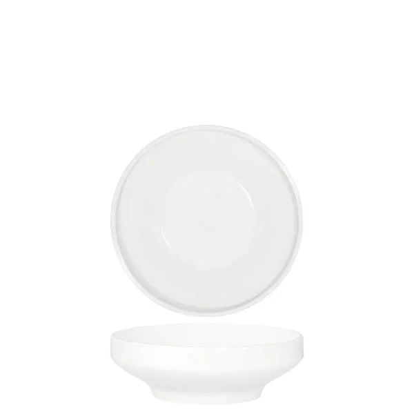 Bowl Round Footed White — 160x50mm