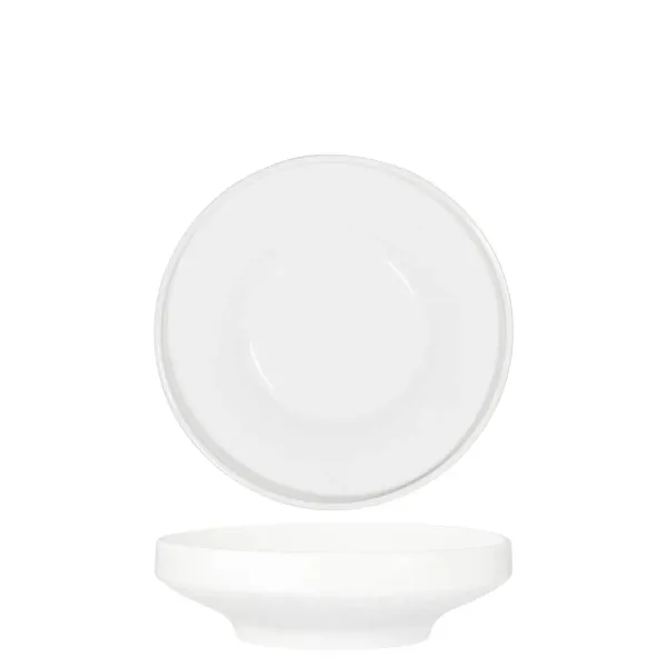 Bowl Round Footed White — 210x62mm