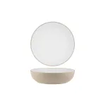 Bowl Round Deep White Pebble — 200x55mm