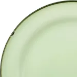 TinTin Green with Green Line - Round Plate - Wide Rim