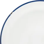 TinTin White with Navy Line - Round Plate - Wide Rim
