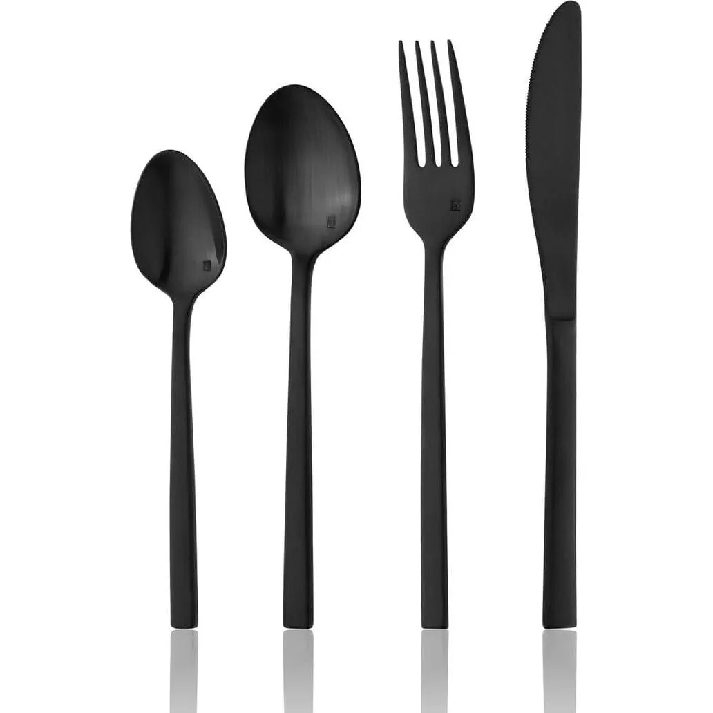 Titan Arezzo Matte Black Dessert Fork
