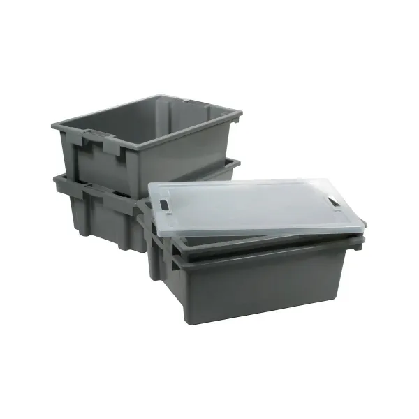 Tote Box Stackable Grey Suits 9600 660x450x230mm