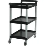 Unica Trolley-3 Tier Black 710x420x900mm
