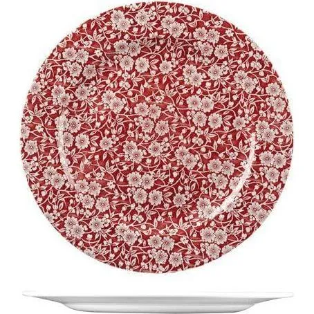 Round Plate-305mm Ø - Cranberry Victorian Calico
