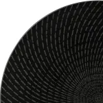 Zen Black Swirl Round Bowl - Footed
